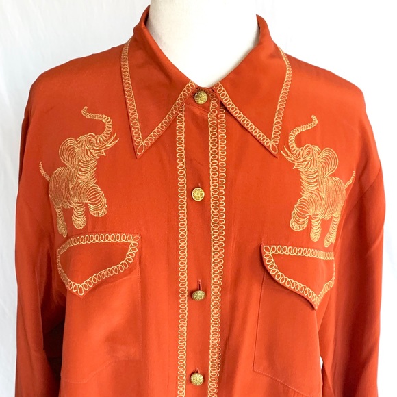 Vintage Bob Mackie Silk Blouse - Picture 3 of 7